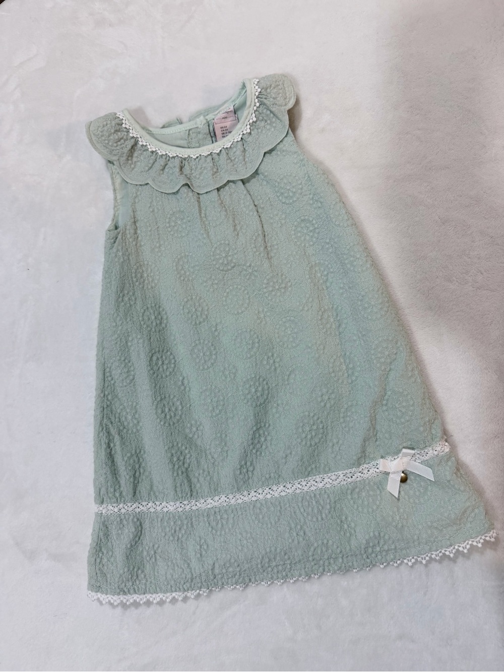Catherine Malandrino Mint Lace-Trim Sleeveless Dress